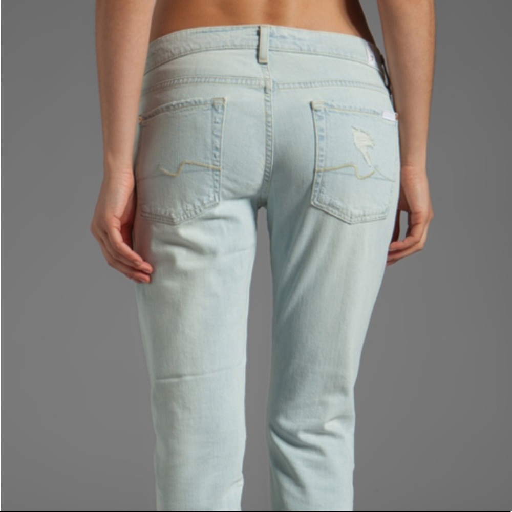 NWT 7 For All Mankind Josefina Destroyed Skinny Boyfriend Jeans 31 - Picture 3 of 12